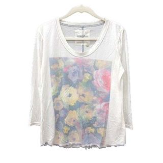 カリテ(qualite)のカリテ Tシャツ カットソー 七分袖 プリント 花柄 Uネック F 白 ■MO(その他)