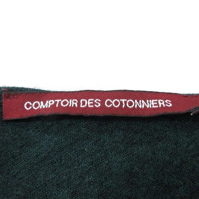 Comptoir des cotonniers(コントワーデコトニエ)のコントワーデコトニエ ワンピース ニット ミニ 七分袖 ウール M 緑 グリーン レディースのトップス(ニット/セーター)の商品写真