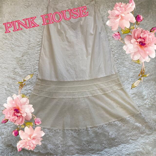 【PINK HOUSE】レース♡花柄 ドット♡重ね着ペチコート♡スカート