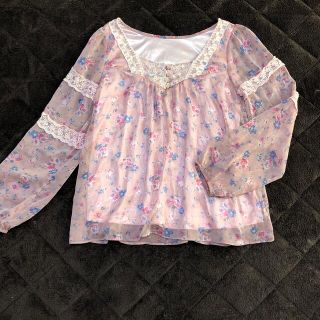 セシルマクビー(CECIL McBEE)の【セシルマクビー】花柄シフォンプルオーバー(シャツ/ブラウス(長袖/七分))