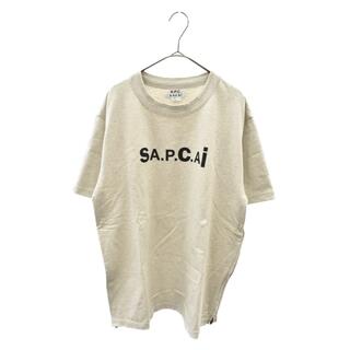 サカイ 21SS Tシャツ カットソー 半袖 切替 ロゴ 3 L 白 ホワイト