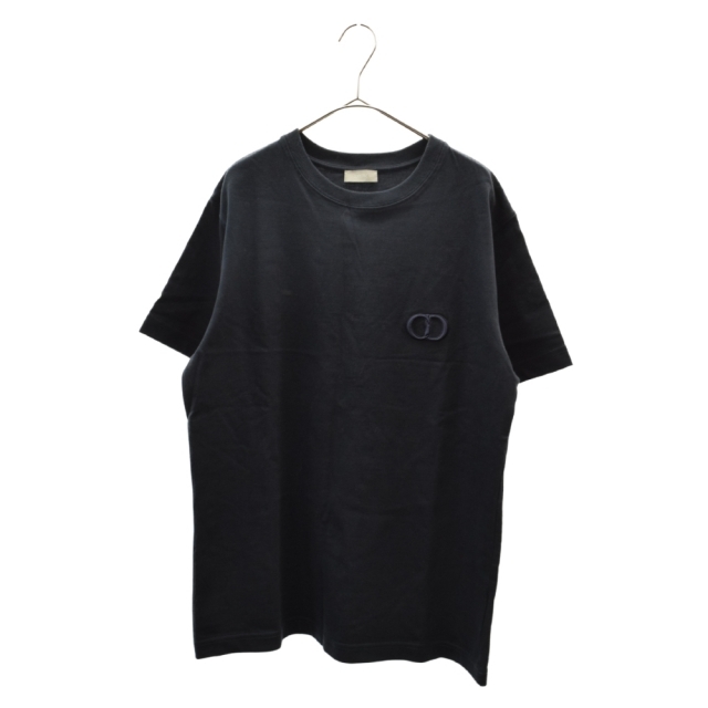 DIOR ディオール 20SS CDアイコン刺繍半袖Tシャツ943J605A0554 ネイビー45センチ袖丈