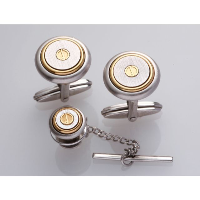 新品未使用 dunhill ダンヒル dロゴ ネクタイピン カフスセット 銀