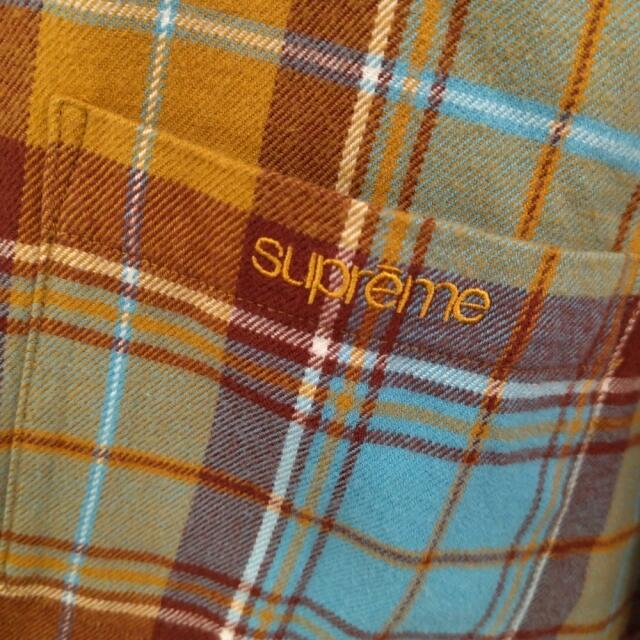 SUPREME シュプリーム 22AW Plaid Flannel Shirt フランネル チェックロングスリーブ長袖シャツ ブラウン調