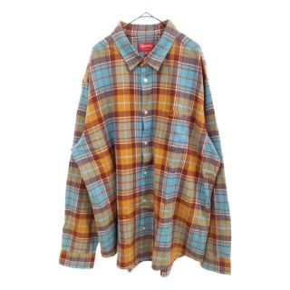 シュプリーム(Supreme)のSUPREME シュプリーム 22AW Plaid Flannel Shirt フランネル チェックロングスリーブ長袖シャツ ブラウン調(シャツ)