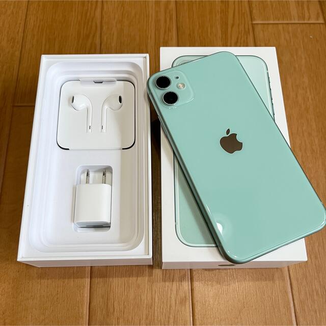 美品 iPhone 11 64GB グリーン SIMフリーカラーグリーン