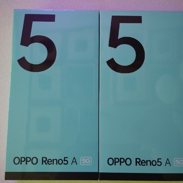 OPPO Reno5 A 5G アイスブルー 2台 ワイモバイル 新品 未開封スマートフォン/携帯電話