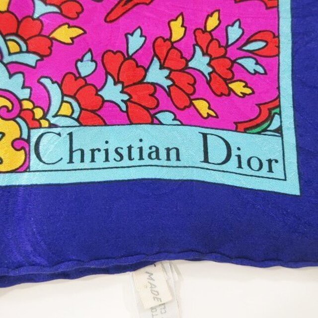 Christian Dior(クリスチャンディオール)のクリスチャンディオール 大判 スカーフ ストール ヒョウ柄 シルク レディースのファッション小物(バンダナ/スカーフ)の商品写真