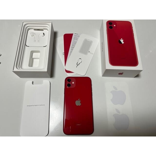 ★値下げ★iPhone11 RED 64Gスマートフォン/携帯電話