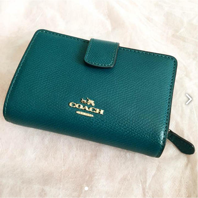 COACH(コーチ)の【えりつぃん様専用】COACH 2つ折り財布 グリーンブルー レディースのファッション小物(財布)の商品写真