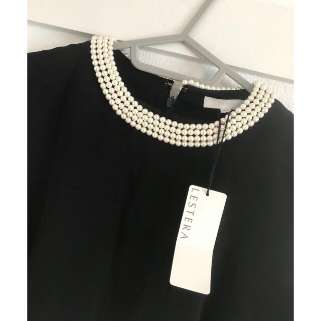 逆輸入 レステラ LESTERA 花柄ジャガード膝丈ワンピース M ひざ丈 ...