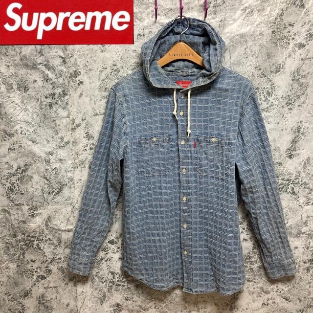 【希少】supreme シュプリーム　デニムパーカー　シャツパーカー　✅Mサイズ