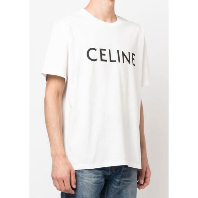 Tシャツ/カットソー(半袖/袖なし)正規 19SS CELINE セリーヌ Hedi Slimane ロゴ Tシャツ