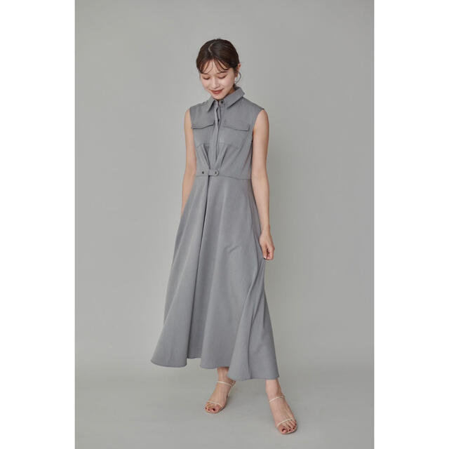 L'or Waist tuck Dress (グレー)