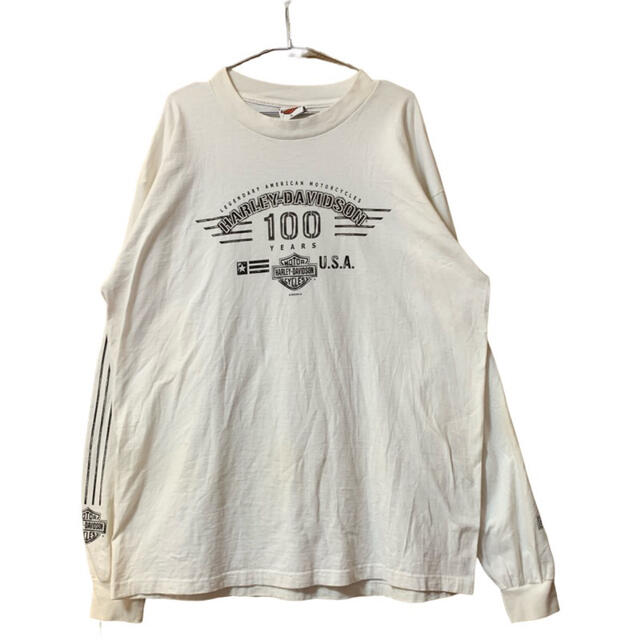 Harley Davidson(ハーレーダビッドソン)のハーレーダビッドソン Harley ロンT Tシャツ バックプリント 古着 メンズのトップス(Tシャツ/カットソー(七分/長袖))の商品写真