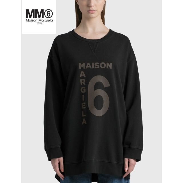 MM6 MAISON MARGIELA ロゴ オーバーサイズ スウェットシャツ