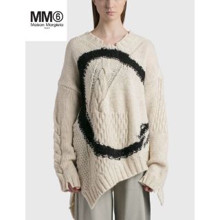 MM6 MAISON MARGIELA グラフィック ディストレスドセーター