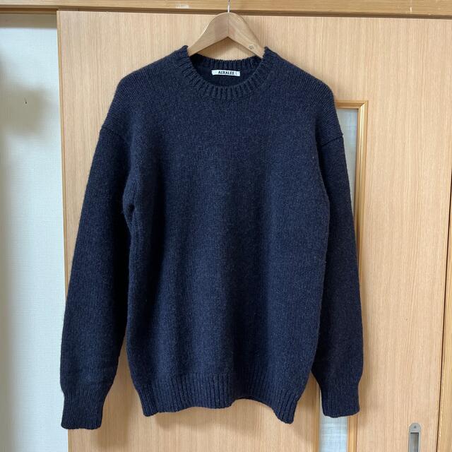 AURALEE  CAMEL MIX WOOL KNITニット