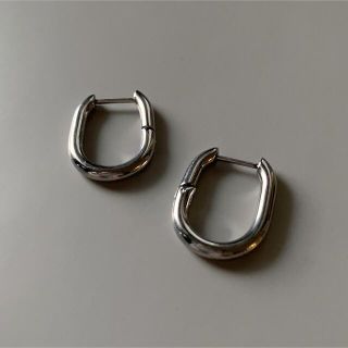 ロンハーマン(Ron Herman)のStainless oval silver hoop pierce No.715(ピアス)