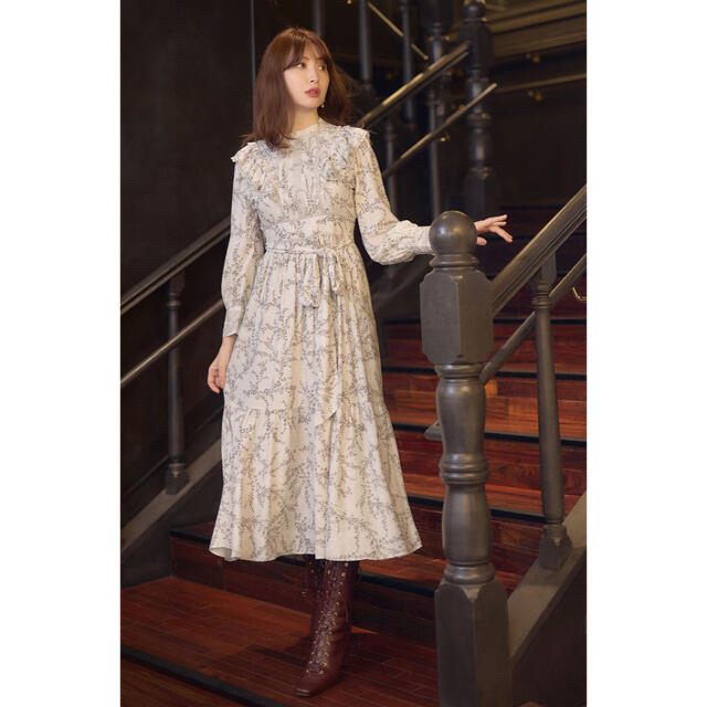 ♡ハーリップトゥ♡Pedicel Lace-Trimmed Long Dress