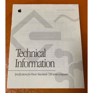 アップル(Apple)のApple PowerMac7300シリーズ　添付仕様書　英語版(その他)