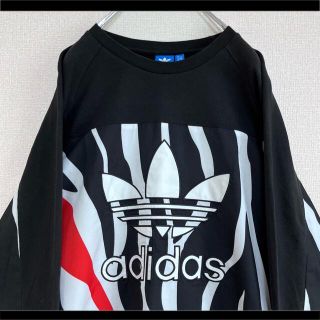 adidas - adidas アディダス トレーナー スウェット でかロゴ 薄手 ...