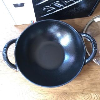 STAUB - 新品16cmストウブ ベビーウォック ブラック staub ココットの