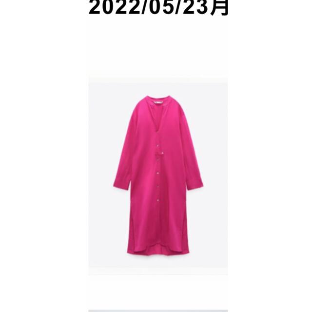 ZARA(ザラ)のZARA リネン　ブレンド　ピンク　 レディースのトップス(チュニック)の商品写真