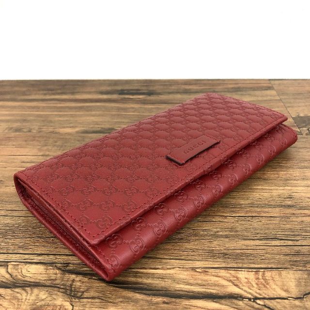 未使用品 GUCCI 長財布 449396 レッド 468-