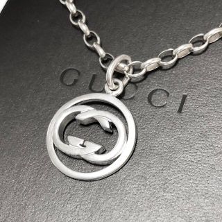 グッチ(Gucci)のグッチ　ネックレス　シルバー　銀　GG 丸　チェーン　SV 925 ロゴ　☆(ネックレス)