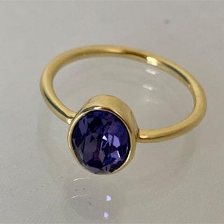 ★期間限定お値下げ【ハンドメイド】オバールリング13号(タンザナイト)(リング(指輪))