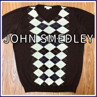 ジョンスメドレー(JOHN SMEDLEY)のジョン スメドレー JOHN SMEDLEY ウールセーター ニット アーガイル(ニット/セーター)