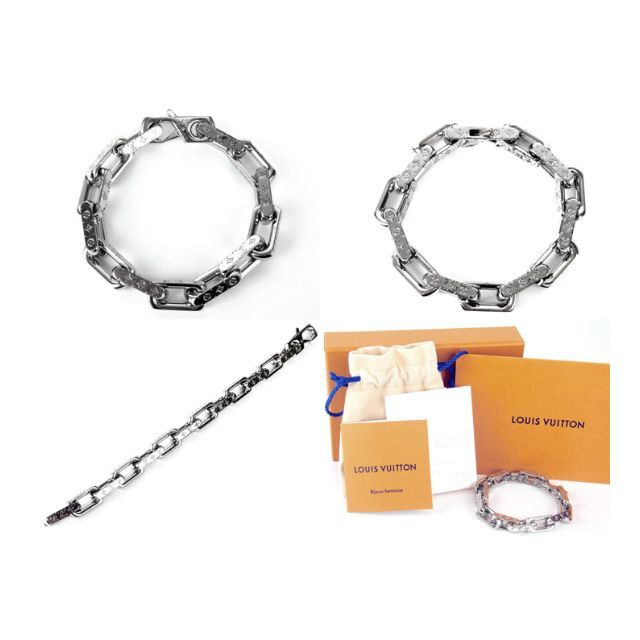 Louis Vuitton Monogram Chain Bracelet (M64224, M64223)