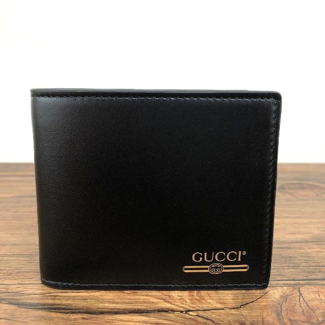 Gucci(グッチ)の未使用品 GUCCI 二つ折り札入れ 547385 ブラック 486 メンズのファッション小物(折り財布)の商品写真