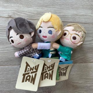 ボウダンショウネンダン(防弾少年団(BTS))の【新品タグ付き】タイニータン　モアプラスくっつきぬいぐるみ　グク、テテ、ジミン(アイドルグッズ)