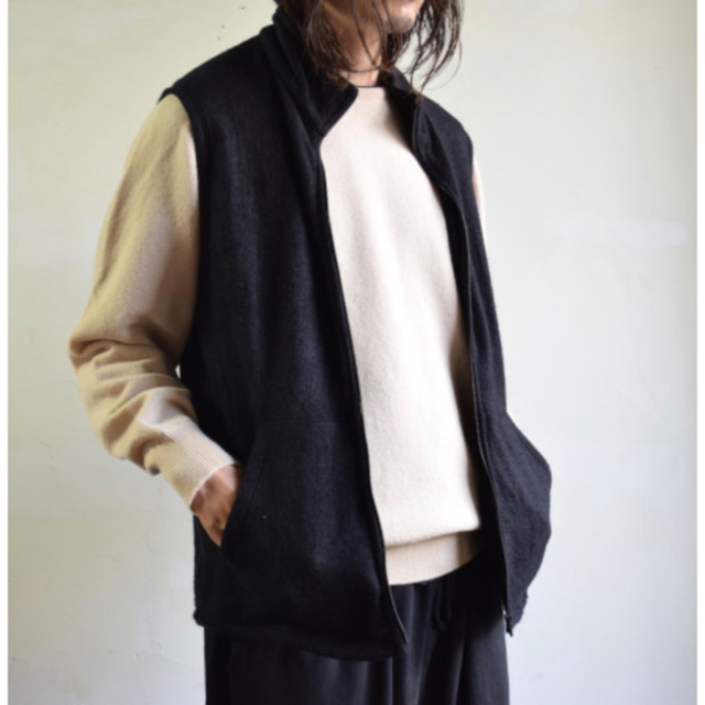 COMOLI(コモリ) 20A/W シルクフリースベスト NAVYサイズ1