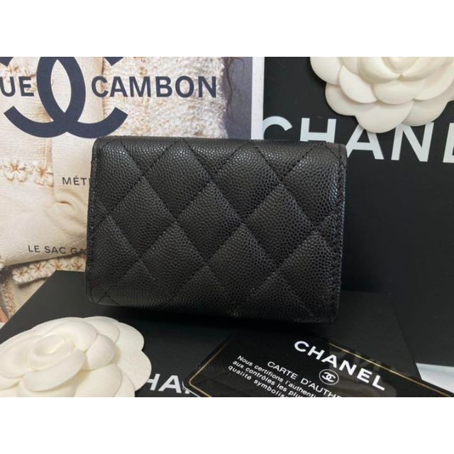 ★即日発送★新品未使用★CHANEL 三つ折り 財布 マトラッセ ミニ財布