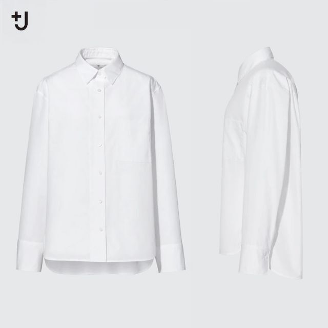 UNIQLO(ユニクロ)の限定sale★+J スーピマコットン シャツ 白L レディースのトップス(シャツ/ブラウス(長袖/七分))の商品写真