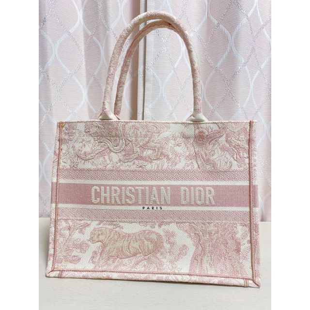 円高還元 Christian Dior - Dior ディオール　ブックトート　スモール　ピンク トートバッグ
