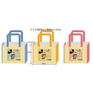 ディズニー(Disney)の不織布バッグ　ミッキーマウス　10枚セット　トートバッグ(トートバッグ)