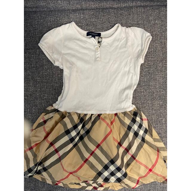 BURBERRY(バーバリー)の可愛い！バーバリーワンピース　110 100 キッズ/ベビー/マタニティのキッズ服女の子用(90cm~)(ワンピース)の商品写真