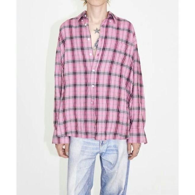 超激得超激得HOT OUR LEGACY CHECK SHIRT ピンク チェックシャツ 48の ...