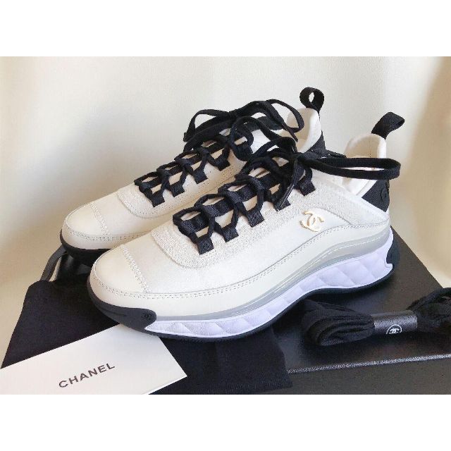 ☆CHANEL☆ シャネル スエードカーフスキン スニーカー サイズ 38 smk