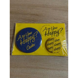 アラシ(嵐)の嵐 Are You Happy? アユハピ 缶バッジ 会場限定  黄 二宮和也(アイドルグッズ)