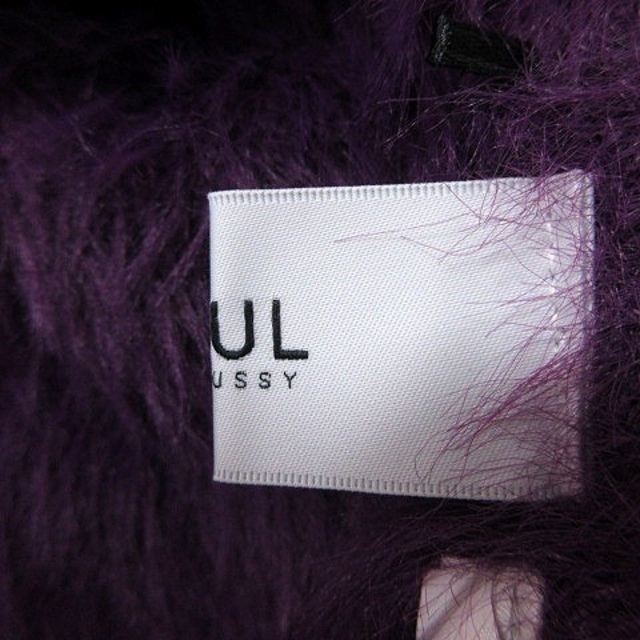 AZUL by moussy(アズールバイマウジー)のアズールバイマウジー ニット セーター 長袖 ナイロン M 紫  レディースのトップス(ニット/セーター)の商品写真