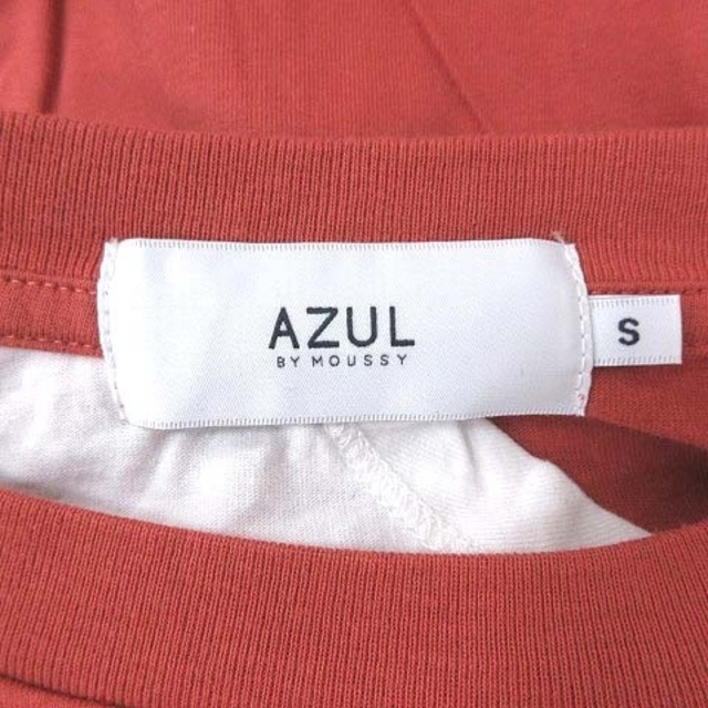 AZUL by moussy(アズールバイマウジー)のアズールバイマウジー Tシャツ カットソー 半袖 レイヤード S 茶 白 レディースのトップス(Tシャツ(半袖/袖なし))の商品写真