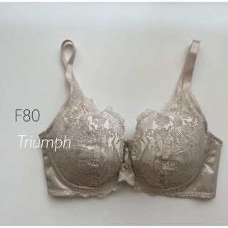 トリンプ(Triumph)のトリンプ  F80 グレー　フルカップブラ　レースブラ　大きいサイズ　ブラジャー(ブラ)