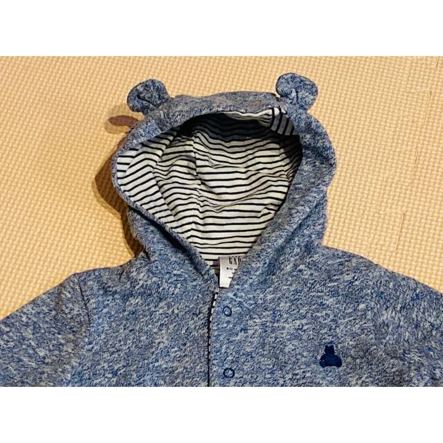 babyGAP(ベビーギャップ)の【匿名発送】リバーシブル くまさんパーカー 70cm（6〜12ヶ月） キッズ/ベビー/マタニティのベビー服(~85cm)(ジャケット/コート)の商品写真