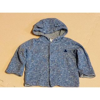 ベビーギャップ(babyGAP)の【匿名発送】リバーシブル くまさんパーカー 70cm（6〜12ヶ月）(ジャケット/コート)