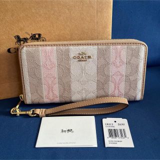 コーチ(COACH)のCOACH アコーディオンウォレットシグネチャージャカードウィズストライプ(財布)